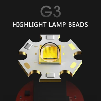 LED Svetilka USB za Polnjenje z Močjo Banka Vgrajen Nepremočljiva Kampiranje lahki Prenosni Baklo Luči Taktično Svetilko