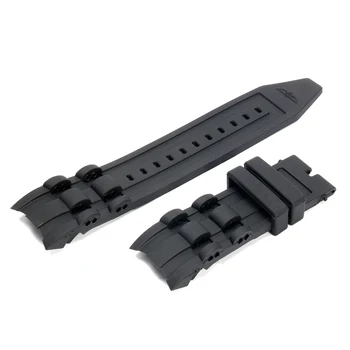 26 mm Silikonske Gume Watchband Black Luxury moška Manšeta Watch Zapestnica Zamenjava Pasu Ne Sponke Za/Invicta/Pro/Potapljač