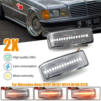 Za Mercedes Benz C E S KA W201 RAZRED 190 W202 W124 W140 R129 Dinamično Blinker Indikator LED Vključite Signal Strani Marker Svetlobe