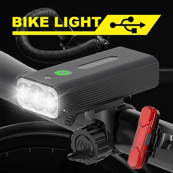 Novo T6 Smerniki Za Kolesa 5200mAh Moči Banke USB Obdavčljivi Kolesarske Luči Spredaj LED Lučka MTB Cestna Svetilka Kolesarska Oprema