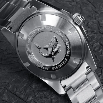 San Martin 62mas V4 40 mm Potapljanje Watch Safirno Steklo Uporablja Logotip NH35 Samodejno Mehanske Ure Jekla Zapestnico Svetal Klic