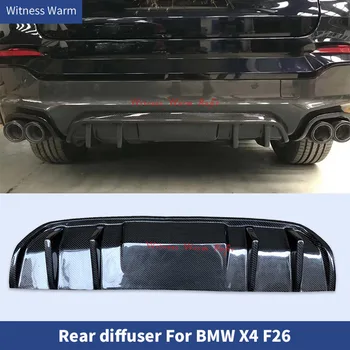 Za BMW X4 F26 Ogljikovih Vlaken Zadnji Odbijač Difuzor Odbijača Lip spojler Zaščitnik Avto Styling-UP