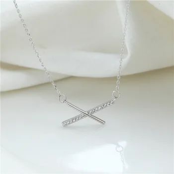 Sodrov 925 Sterling Silver Cross Ogrlica za Ženske 925 Srebro, Nakit za Ženske, Ogrlice