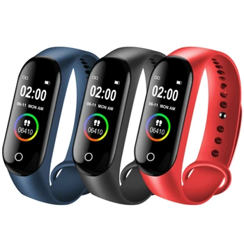 M4 Pametno Gledati Šport Zapestnice Za Ženske LED Zaslon Fitnes Tracker Bluetooth Nepremočljiva Lady Watchs Športne blagovne Znamke digital ura