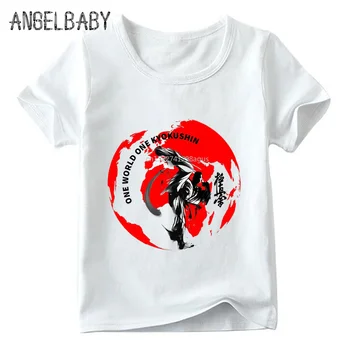 Otrok, Kyokushin Karate Kanji in Simbol majica Baby Fantje/Dekleta Poletje Vrh Kratek Rokav T srajce Otroci Športna Oblačila,ooo699
