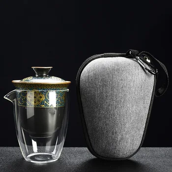 Toplotno odporna stekla čajnik čaja nastavite Kitajski Kungfu čaj nastavite lonec kave, čaja nastavite steklokeramična čaj nastavite čajnik tetera porcelana