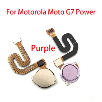 10pcs/Veliko, Prstnih Senzor Vrnitev Domov Tipka Meni Tipka Flex Ploski Kabel Za Motorola Moto G7 Power Play
