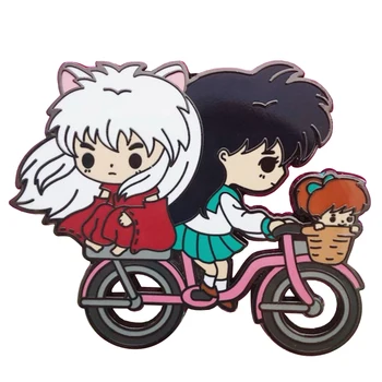 Inuyasha Temo Emajl Pin Srčkan Kirara Poljub Metulj Broška Inu Kagome Kolesarjenje Adventure Classic Anime Značko