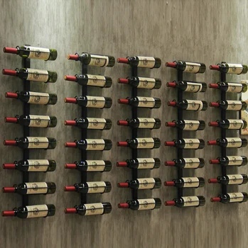 Stenske Kovin, Viski, Vino Zaslon Rack Plavajoče Steklenice Za Shranjevanje Imetnik Organizator Prilagodljiv Elegantno Hiša Dekoracijo