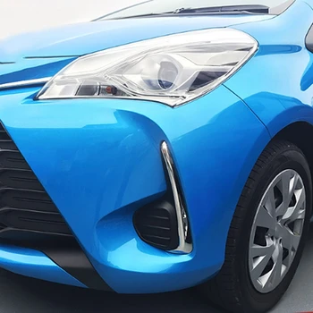 Chrome Sprednje Luči za Meglo Kritje Trakovi za Toyota Yaris Vitz 2017 2018 Odbijača Pribor Trim Avto-Styling
