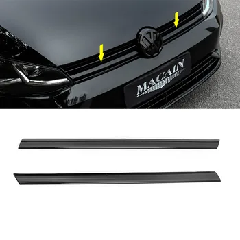 2pcs svetlo črno Za VW Golf 7 svetlo črno trim vrstica spremenjena maska Golf 17-20 spredaj ograjo, mrežo je okrašena
