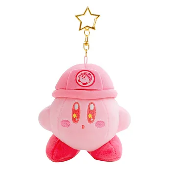 Lepe Risanke Zvezda Kirby Plišastih Lutka Igrača Inženir Kirby Mehko Polnjene Lutka Roza Oči Zvezda Kirby Obesek Dekleta Počitnice Darilo