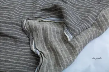 Spomladi in poleti visoko-kakovostni razred, siva preja-barvano perilo mehko voščene oblačila tkanine