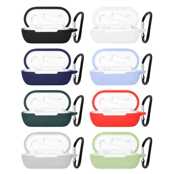 Silikonska Zaščitna torbica Anti-Scratch Slušalke Kritje Za OnePlus Brsti Z TWS Shockproof Slušalke Lupini Z Carabiner Dodatki