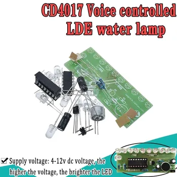 Glas aktivira LED Vode Lahka Kit CD4017 Luč Nadzor Zabavno Elektronske Proizvodnje, Poučevanja, Usposabljanja, Diy Elektronskih Kit Modul