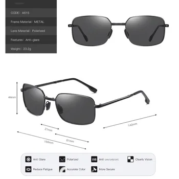 2020 Novo Krat Polarizirana sončna Očala Moške blagovne Znamke Oblikovalec Zložljivi Kovinski Sunglass Moške Vožnjo sončna Očala UV400 Gafas Oculos De Sol