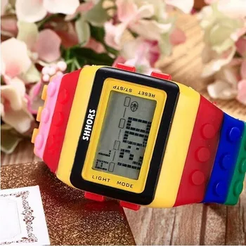 Elektronski Watch LED Digitalna Ura 30 M Nepremočljiva Pazi za Ženske, Mavrične Barve Plastični Trak za Elektronsko ročno uro Reloj Mujer