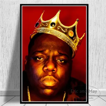 Razvpiti B. i.g Biggie Smalls Tupac Rapper Plakatov In Fotografij Platno Stensko Slikarstvo v slikah, Pop Dekorativni Doma Dekor Tableau