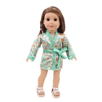 Lutka Pižamo Haljo Nightgowns Odejo Fit 18 Inch American&43 cm Baby Novo Rojen Lutka Prerojeni Naše Generacije Božič Dekle je Igrača