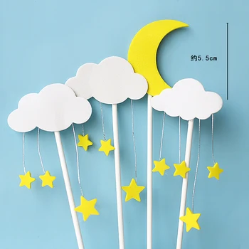 Oblak Star Luna Raketa Astronavt Happy Birthday Cake Pokrivalo Dekoracijo Dan Otrok Stranka Potrebščine Lepo Darila