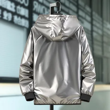 2021 spomladansko jakno za mlade moške tanke veliko novih moških hooded svetlo obraz jakna