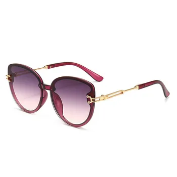 Elbru Nova Sončna Očala Moški Ženske Prevelik Mačka Oči Očala Moda Luksuzni Kovinski Okvir Sončna Očala Dekoracijo Plaži Očala