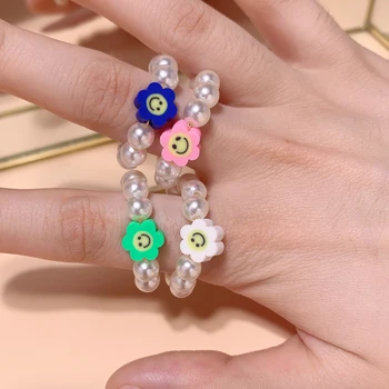 Miwens Luksuzni Simulirani Pearl Obroči za Ženske 2021 Trendy Akril Star Odprite Ring Dekleta Poletje Sadje Češnje Prst Nakit