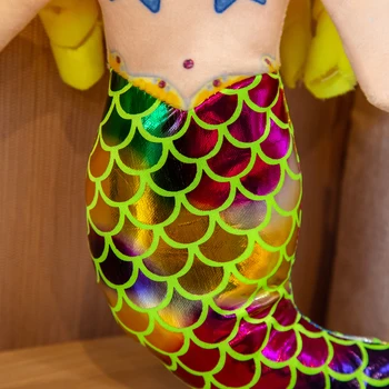 Plišastih Igrač Risanka morska deklica Humanoid Lutka, Lutka Blazino Otrok Udobno Polnjene Plišastih Igrač Srčkan Lutka Udobno Blazino 30 cm