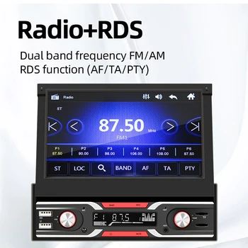 Vodja Enote 7 palčni Bluetooth-USB TF Kartice Vhod AUX AM RDS FM-Radijski Sprejemnik Touch HD predvajalnikih