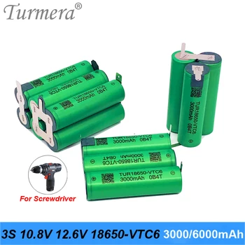 Izvijač Baterije 3S 18650 VTC6 12,6 V US18650VTC6 3000mah/6000mah Baterije 30A za Shurika Izvijač Baterije (Prilagajanje) novo
