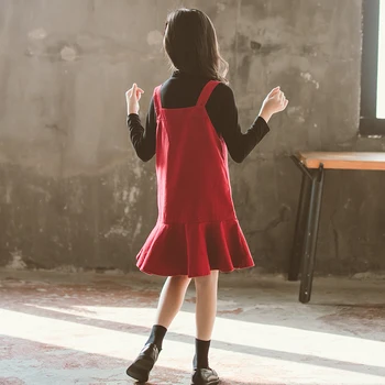 Dekleta Obleko Pomlad 2021 Novi korejski Slog Tujih Slog Jeseni Veliko Otrok bo Ustrezala Dvema-Delni Set