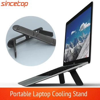 Nastavljiv Prenosni Nevidno Laptop Stand Zložljive Podporne Baze Zvezek Odcepa Za Macbook Računalnik Laptop Imetnik Cooling Pad