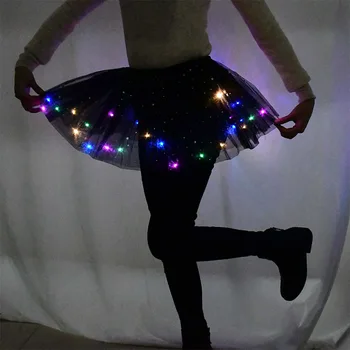 Dekle LED Žareče Svetlobe Tutu Krila Mini Krilo Odrasli Otroci Radi Balet Dancewear Neon Led Obleke, Poroka, Rojstni dan Darilo