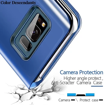 Flip Magnetni Primeru Telefon Za Samsung Galaxy A70 Ogledalo Primeru Etui Capa Coque Pokrovček Za Samsung A70 70 A7 0 Coque