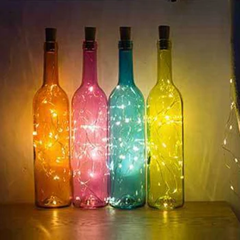 2M 20LEDs Mini LED Počitnice Niz Luči Steklenico Zamašek Stekla Obrti, Za uporabo v Zaprtih prostorih na Prostem, Poroke, Božič Led Luči Dekoracijo