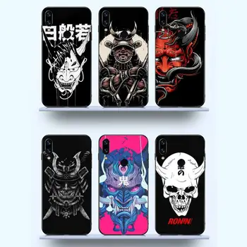 Japonski samuraji oni masko vzorec Primeru Telefon Za Xiaomi Redmi opomba 7 8 9 t max3 s 10 pro lite funda lupini coque pokrov