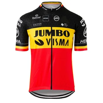 2021 JUMBO VISMA Belgija Kolesarski Dres Komplet Belgijski Prvak Kolesarjenje Oblačila Cestno Kolo srajce Obleko Kolesarske Hlače MTB Maillot