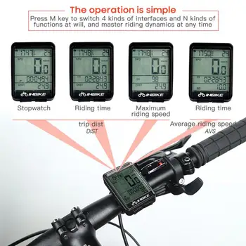 INBIKE Brezžično Žično Kolesarski Računalnik Nepremočljiva Kolesarski Števec Štoparica za Merjenje Watch Digitalni LCD Stopnja Kolesarske Opreme