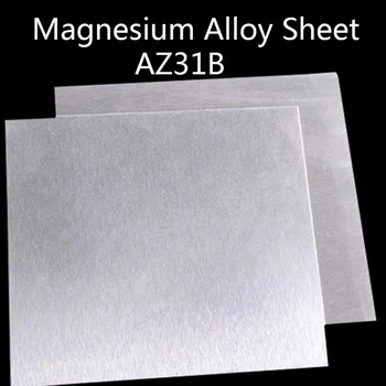 AZ31B Magnezijeve Zlitine Stanja Mg Ploščo Ravno Galvanizacijo Anode Preizkusa Anoda CNC Stroja, Plesni Kovinski Proces Debele 1 2 3 mm