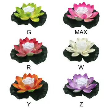 LED Umetni Lotus-oblikovan Pisane Spremenila Plavajoče Cvet Svetilke Vode Bazen, ki Želijo Svetlobe Stranka Ponudbe