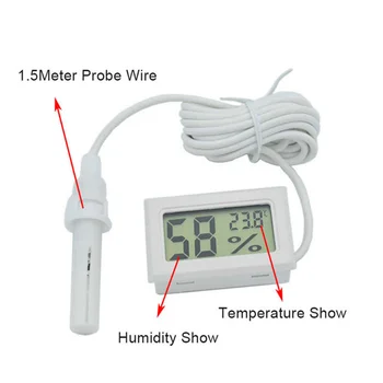 Čebelarstvo Panj Mini Priročen Digitalni LCD Higrometer Termometer s Senzorjem za Spremljanje Prikaz Vlažnosti Detektorji