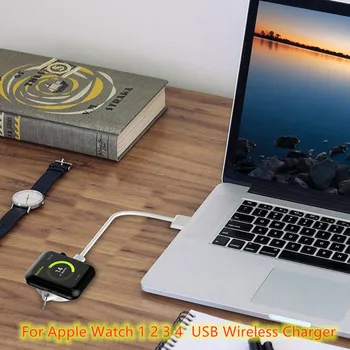 USB Brezžični Polnilnik QI Brezžični Polnilec Za Apple ura 1 2 3 4 Pametno Gledati Brezžično Polnjenje Prenosnih Potovalni Polnilnik Dropship