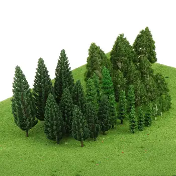 Model Drevesa Železnice Diorama Wargame Pokrajino Mini Plastični HO Merilu Scene