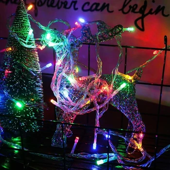 Božič LED garland luči, 1-10M baterija niz luči, praznik luči, poroka luči, novoletne lučke notranjo dekoracijo