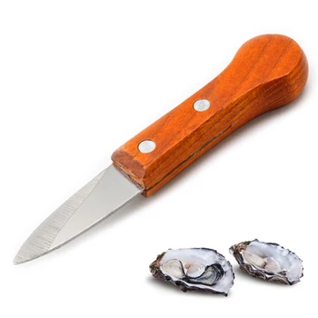 Iz nerjavečega jekla ostrig nož leseni ročaj Kozice nož rib obsega strgalo morski Sadeži orodja, shell odpirač Kuhinjski pribor
