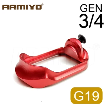 Armiyo Pro Plus Aluminija Razširitev Vložek dobro Kompakten Gen3 Gen4 G19 G 19C 23 23C 32 32C 38 Revija Dnu Lov