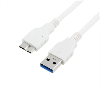Kratka 20 cm 1 ft USB 3.0 Moški A do USB 3.0 Micro B Kabel USB-C, USB 3.0 Micro B Kabel za Zunanji Trdi Disk HDD bela bk