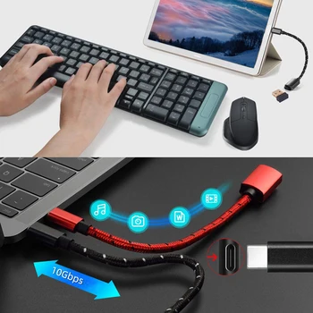 OTG Tip-c Moški na USB 3.1 Ženski Podaljšanje napajalni Kabel Adapter Pretvornik