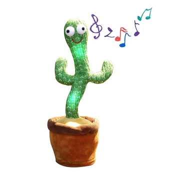 Kaktus Plišastih Igrač Električni Petje 120 Pesmi, Ples In Sukanje Kaktus Svetlobna Snemanje Učenje, Da Govorijo Sukanje Otroci Darilo
