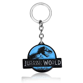 Anime Film Jurassic Park Temo Keychain Nakit Dinozaver Jurassic Svetu Cinkove Zlitine Emajl Obesek Obesek Za Ključe Cute Darila Za Zabavo